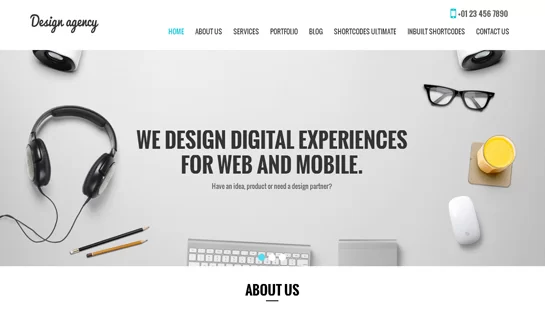 agencia de diseño libre tema de WordPress