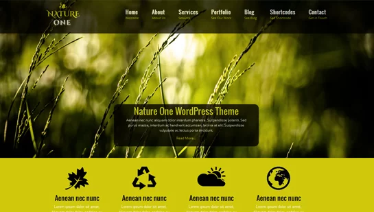 tema WordPress di natura libera