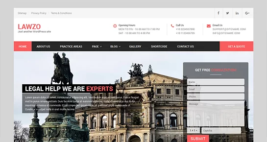 kostenloses Lawzo-WordPress-Theme