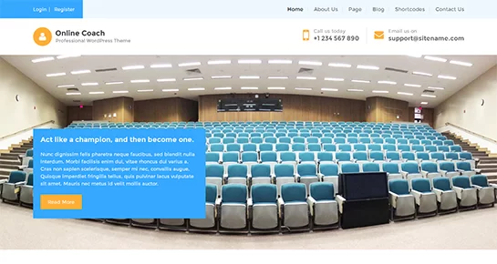 無料のコーチングWordPressテーマ