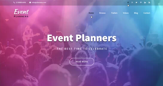 Tema WordPress Agência de Eventos