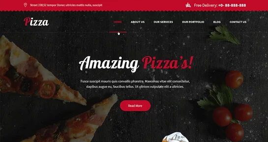 Tema WordPress pentru comanda pizza