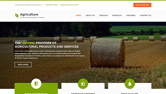 agricultură - Tema WordPress profesională