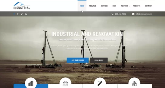 tema wordpress di rinnovamento industriale