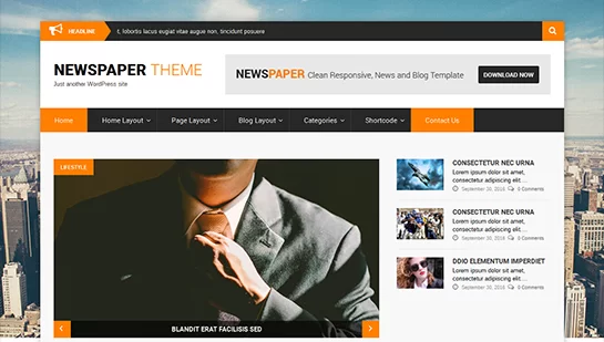 หนังสือพิมพ์ WordPress Theme