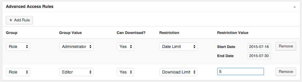 Metabox Advanced Access Manager.