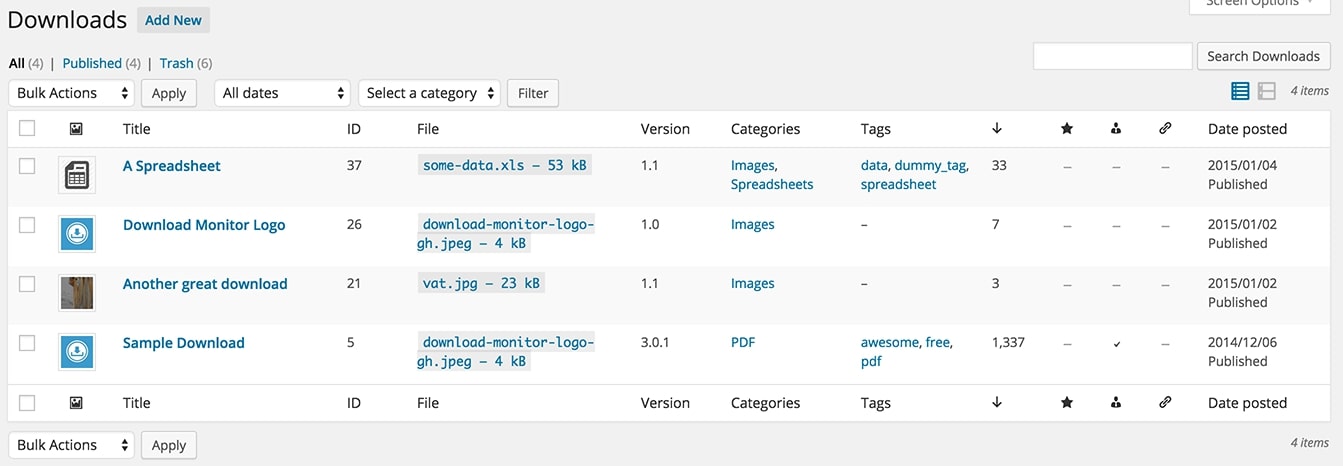 Śledzenie pobierania plików WordPress za pomocą Monitora pobierania