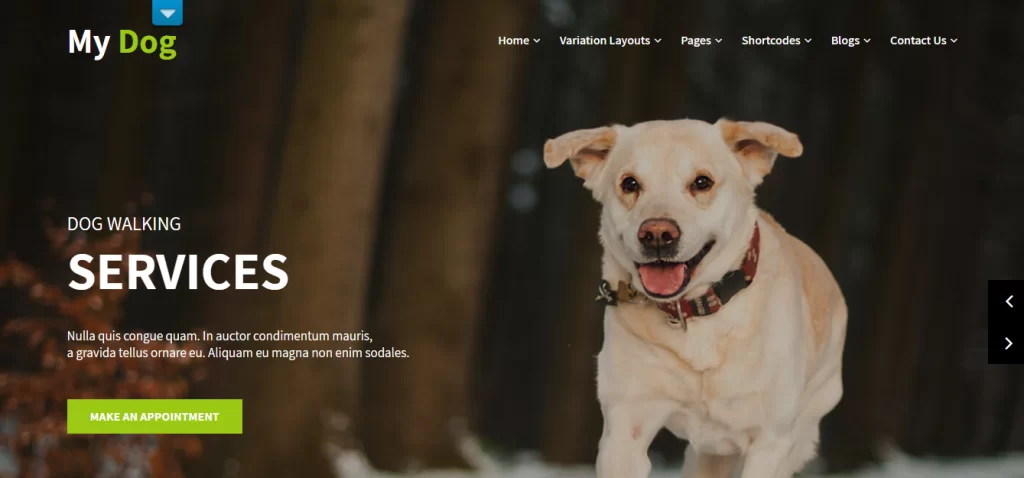 Kostenloses WordPress-Theme für Hunde