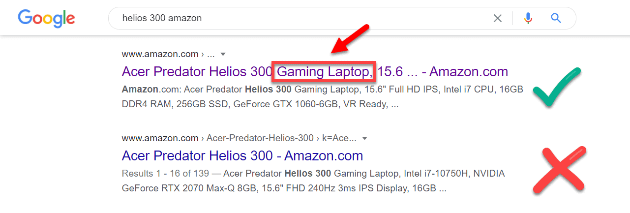 Helios 300 amazon căutare Google