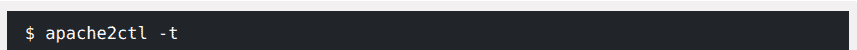 Apache2'nin sözdizimi doğruluğu için kontrol edilmesi
