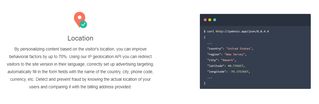 date de locație ipwhois.io