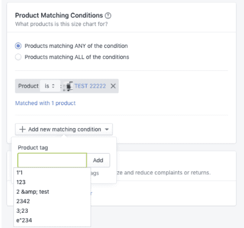 Condiții de potrivire a produsului Kiwi Sizing