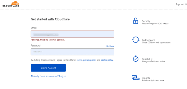 Înregistrare Cloudflare