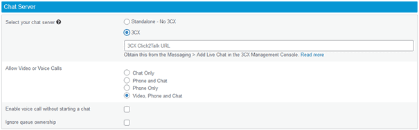 Server de chat 3CX Live Chat