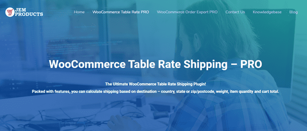 Pagina de destinație WooCommerce Table Rate Shipping Pro