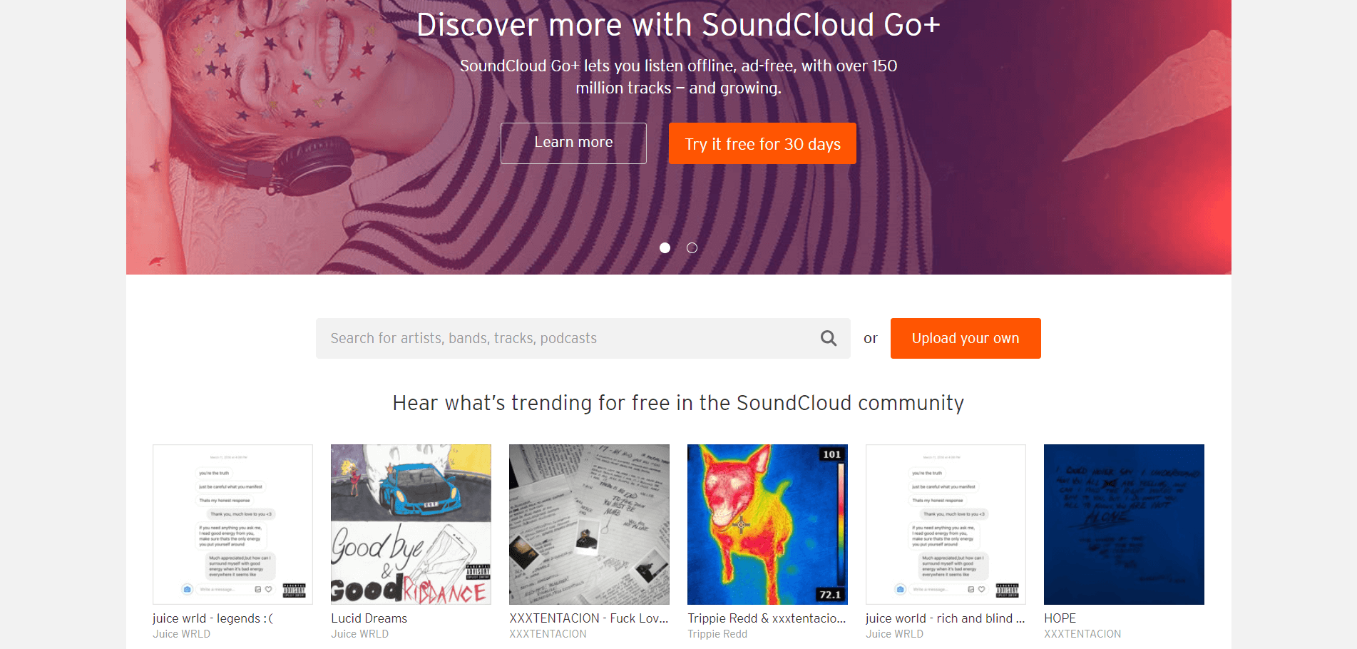 SoundCloud 網站。