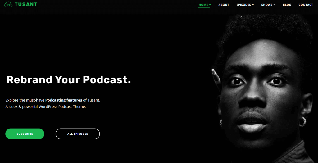 Tema de podcasting Tusant de la SecondLine Themes