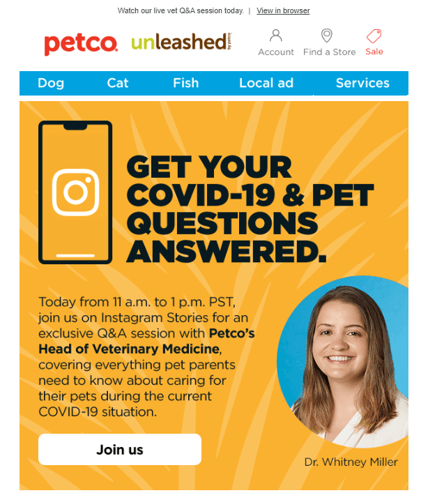 Petco-Livrabilitate prin e-mail