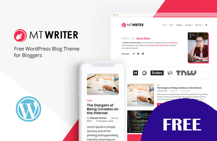 MT Writer - Kostenloses WordPress-Blog-Theme