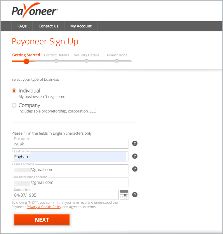 Payoneer Hesabı Nasıl Oluşturulur [50$ Bonus ile] 5