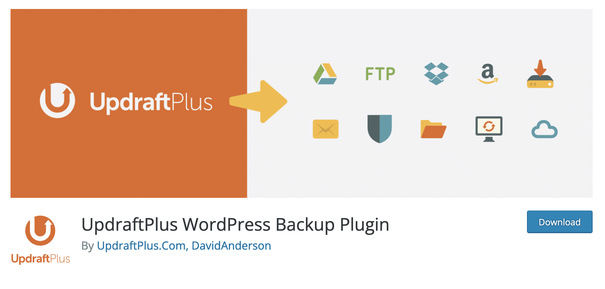 UpdraftPlus é um plugin de backup no WordPress.