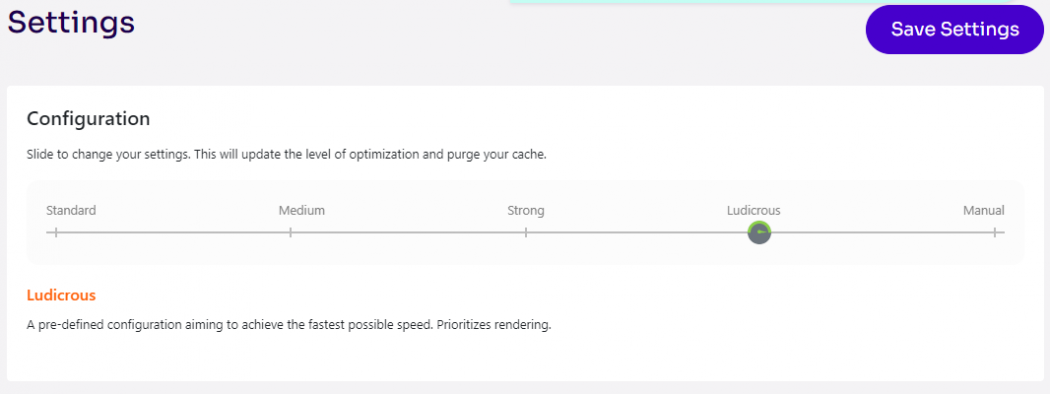 Nitropack setting configuration