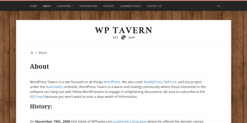 WPTavern WordPress 博客