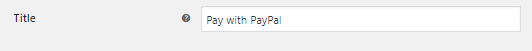 Sekcja tytułu PayPal