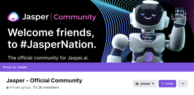 Grupul de Facebook al comunității oficiale Jasper