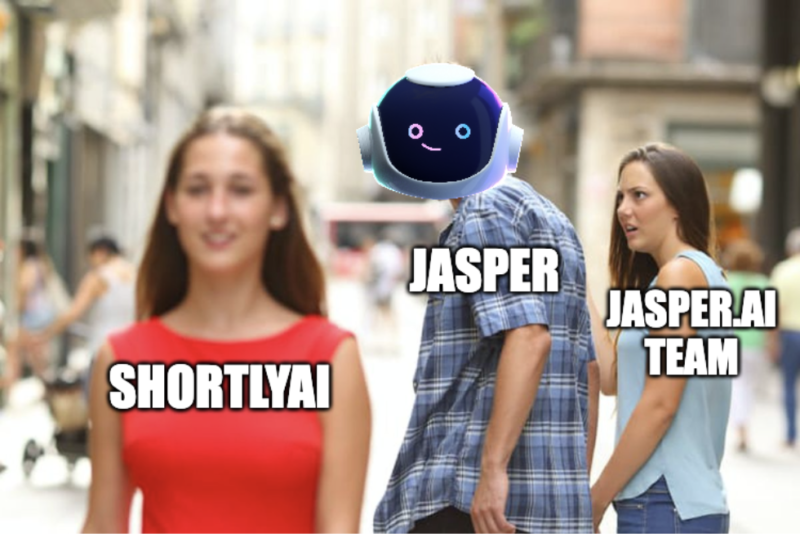 Jasper AI achizitioneaza la scurt timp AI Distracted Boyfriend Meme