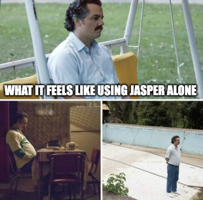 Comunitatea Jasper.ai Sad Pablo Meme