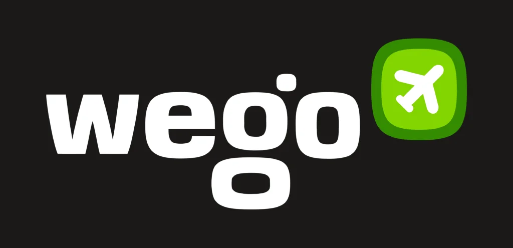 Fundo preto do logotipo Wego