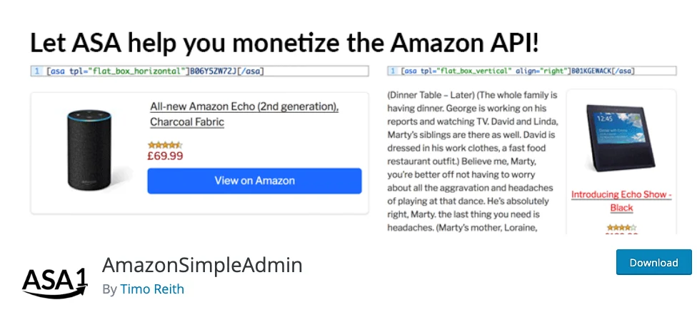 AmazonSimpleAdmin amazon ortaklık eklentisi