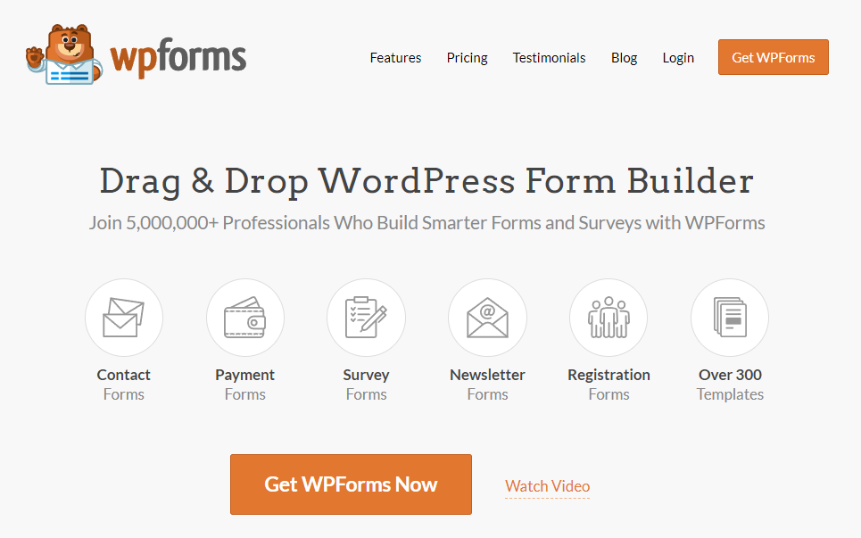 ปลั๊กอินการจอง WordPress WPForms