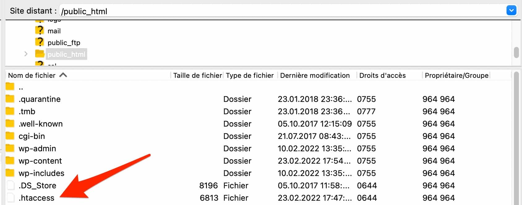 Une erreur 500 peut se reparer 通過 un fichier .htaccess。