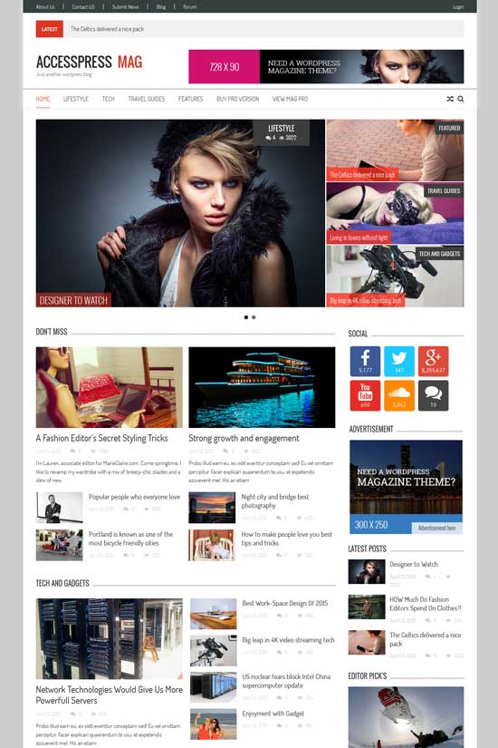 AccessPress Mag nowoczesny darmowy magazyn motyw WordPress