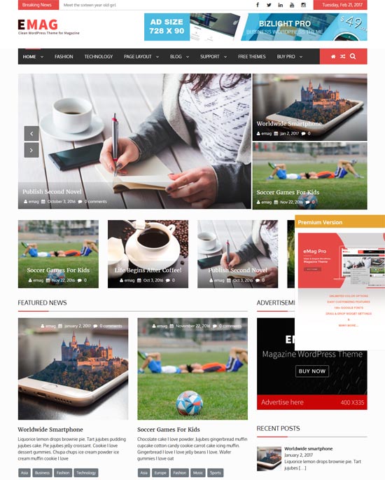 emag darmowy motyw magazynu wordpress