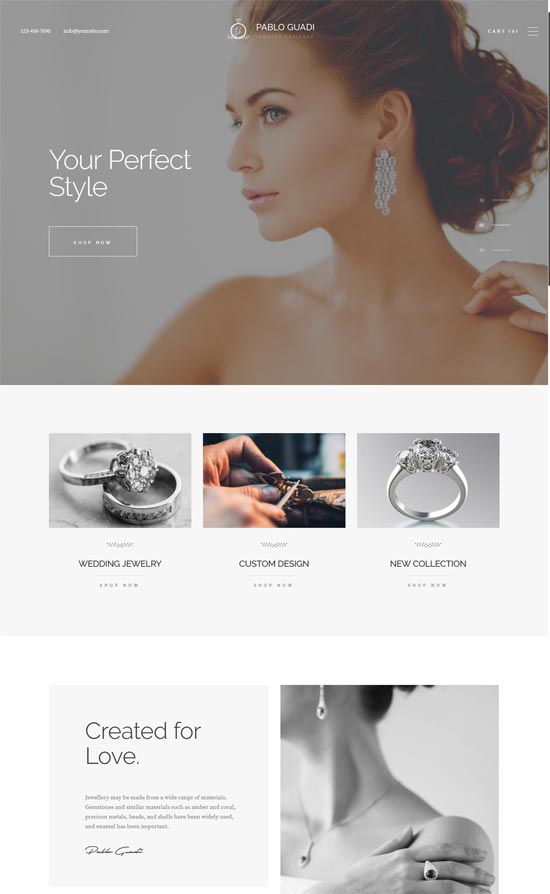 pablo guadi bijuterii designer bijuterii magazin online tema wp
