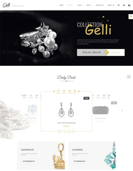 gelli bijuterii parfum tema woocommerce