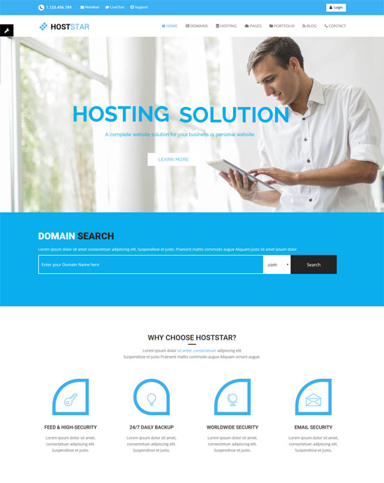 hoststar 托管 wordpress