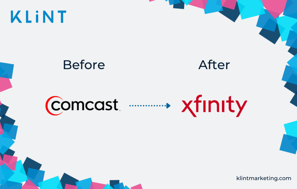 ตัวอย่างการรีแบรนด์ที่ไม่ดี: comcast