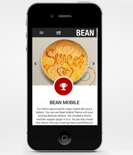 Bean-Premium-Mobile-Theme