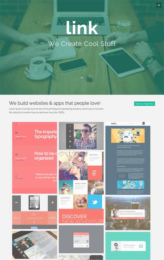 Link-Free-WordPress-Theme-mit-Bootstrap