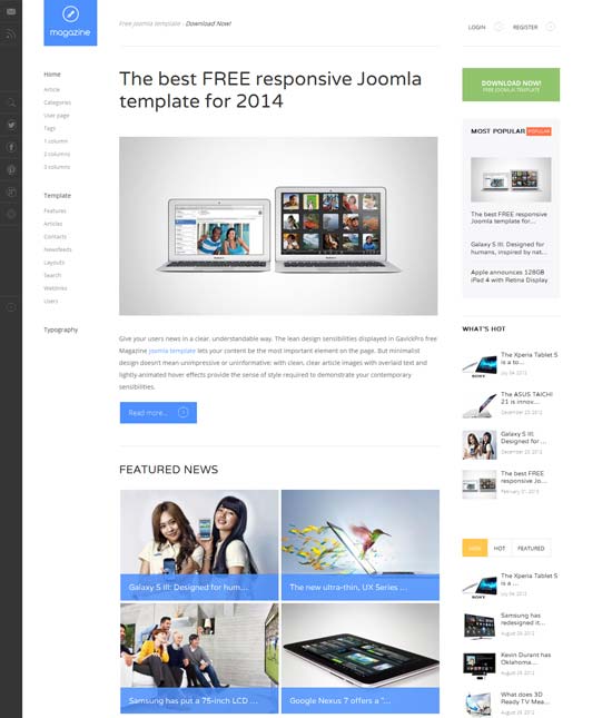 雑誌-無料-レスポンシブ-Joomla-テンプレート