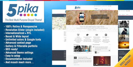 5pika - ธีม Drupal พรีเมียม