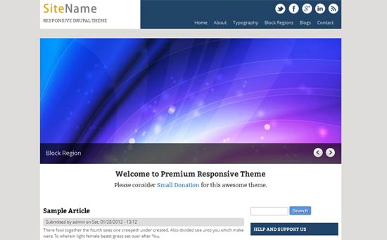 โปรตอบสนองฟรี drupal-theme