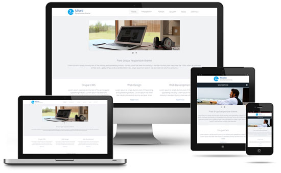 ธีม drupal ที่ตอบสนองต่อไมโครอย่างง่าย