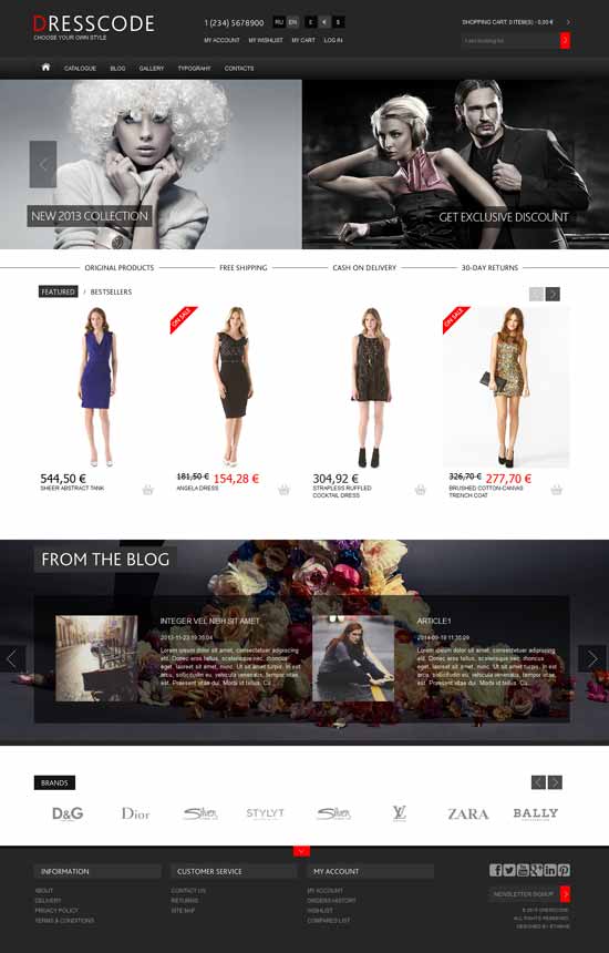 レスポンシブ-Fasion-Joomla-VirtueMart-テンプレート