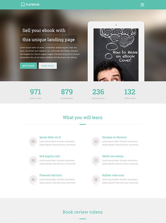 Flat-AppEbook-Selling-Landing-Page