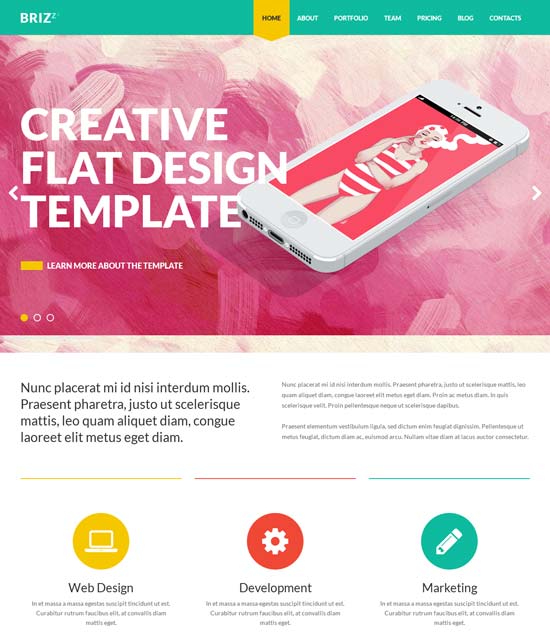 BRIZZZ-Flat-One-Page-HTML-Template